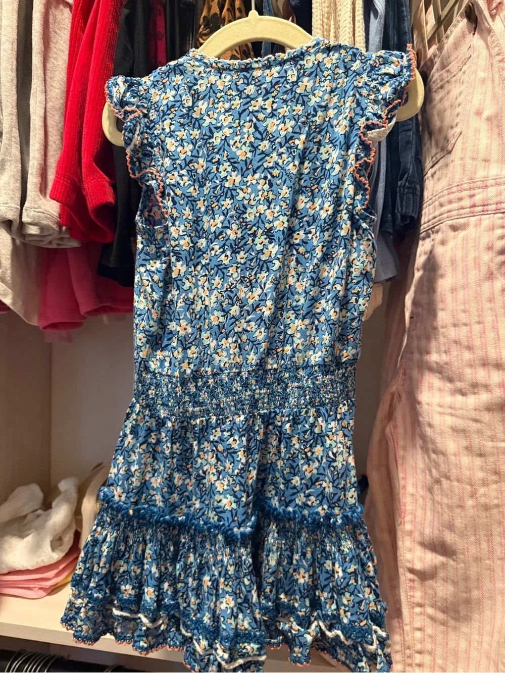 Poupette St Barth Anais mini dress in Blue Paquerette